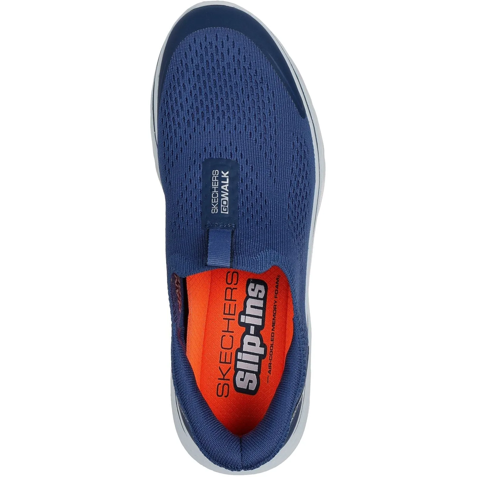 Skechers Mens GO WALK 7 Easy On Evolution Trainer Navy Retro Core Free Soul