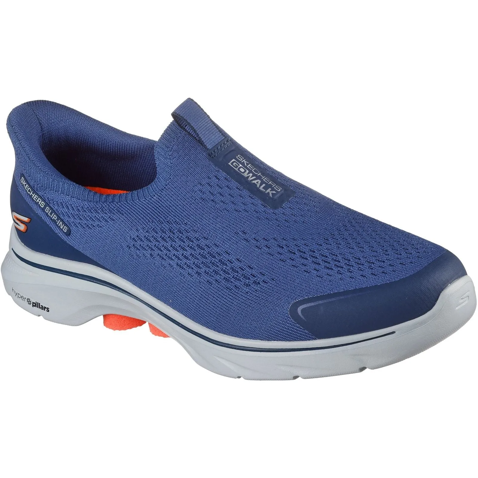 Skechers Mens GO WALK 7 Easy On Evolution Trainer Navy Comfort Fit Comfort support