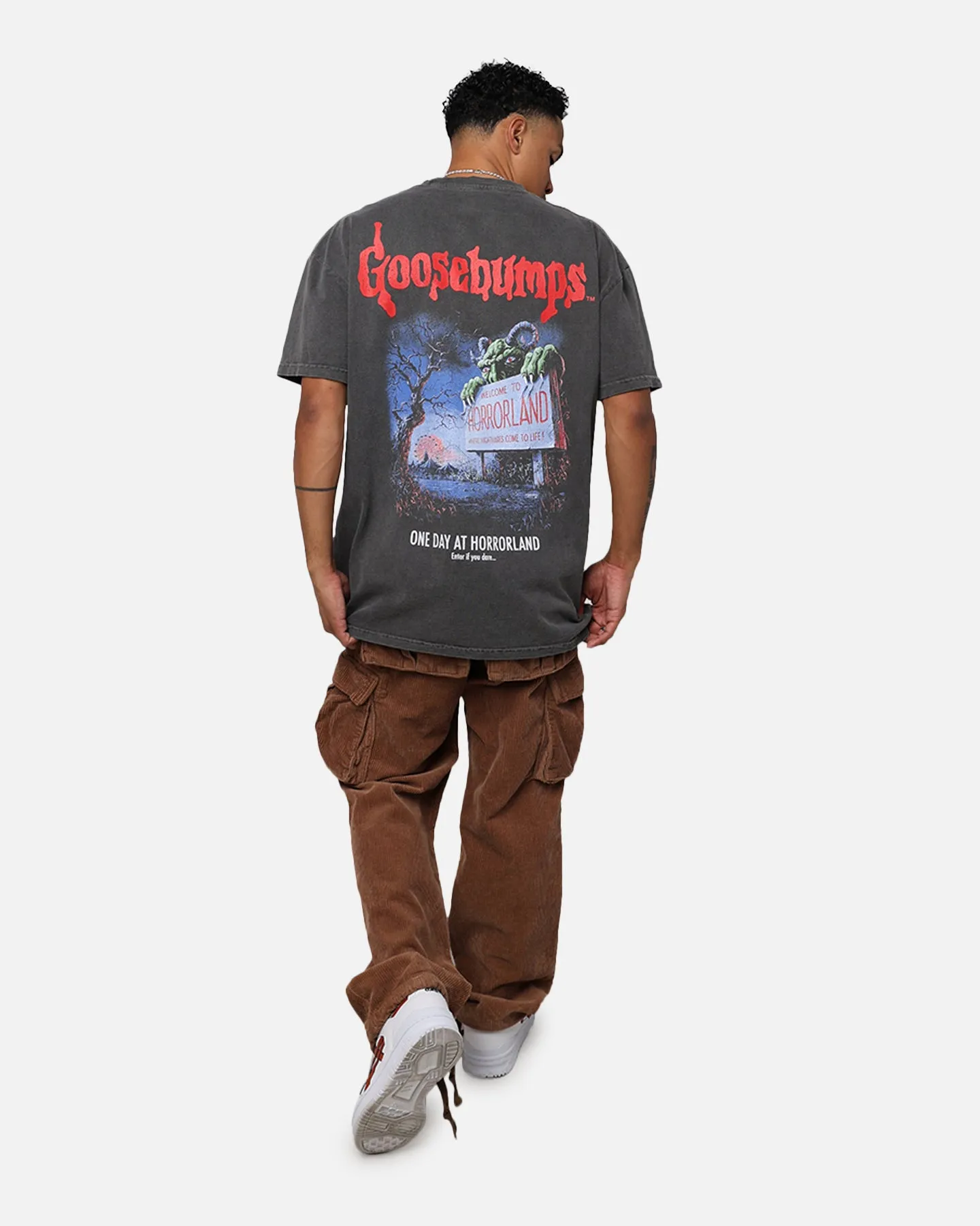 American Thrift X Goosebumps Horrorland Heavyweight T-Shirt Black Wash Minimal Style Trend