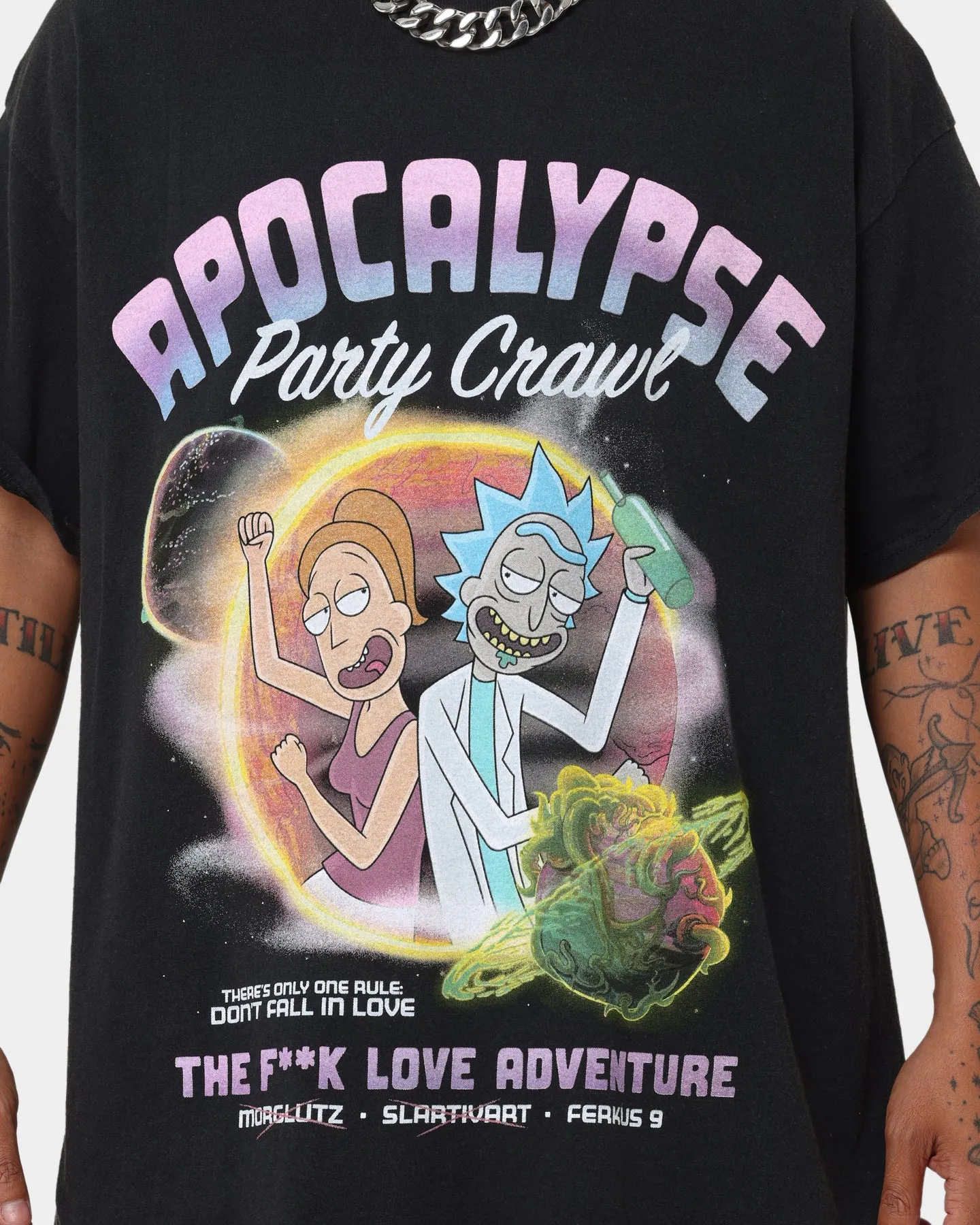 Goat Crew X Rick And Morty Apocalypse Vintage T-Shirt Black Wash cyber monday Indoor Comfort