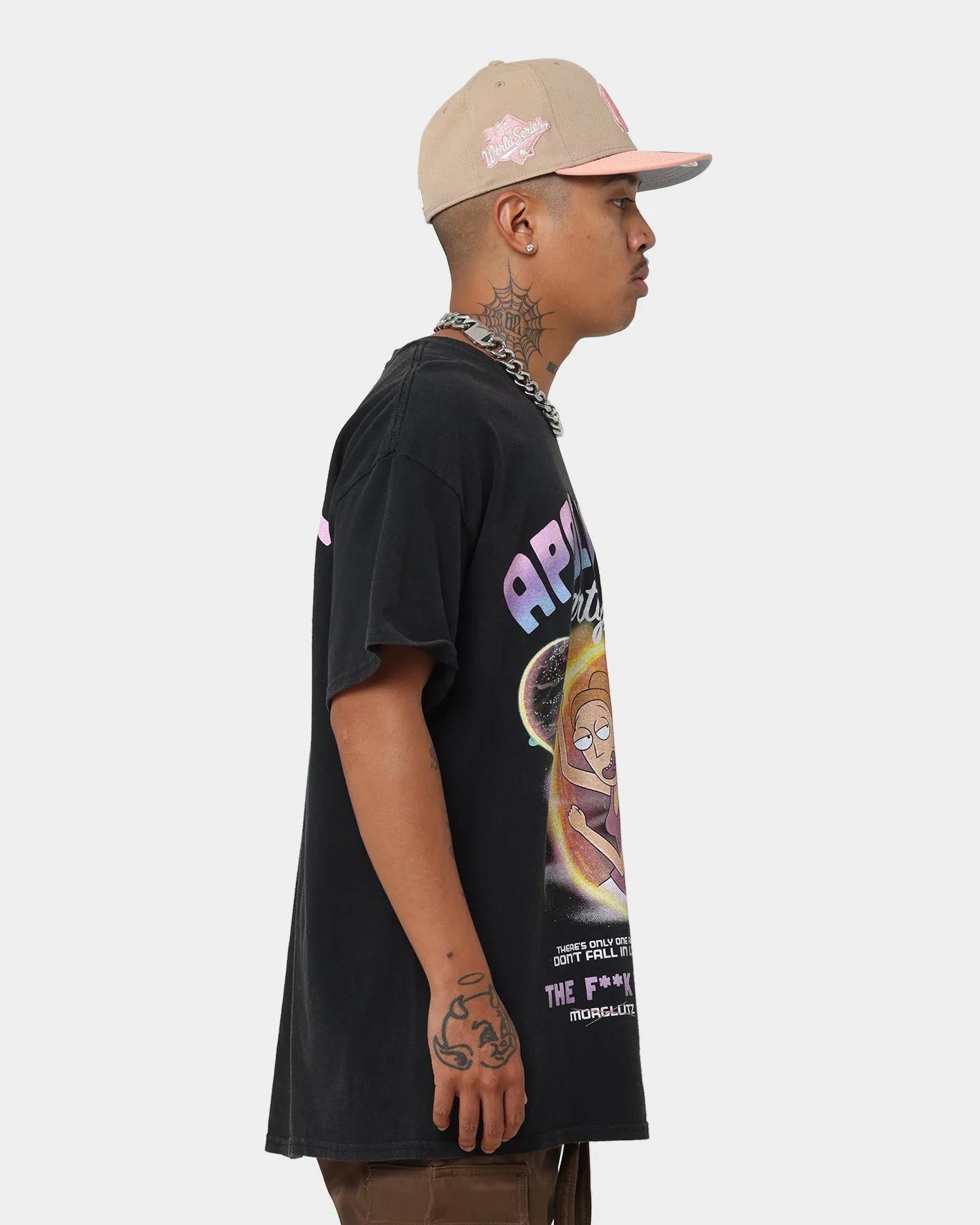 Goat Crew X Rick And Morty Apocalypse Vintage T-Shirt Black Wash Beach Outfit