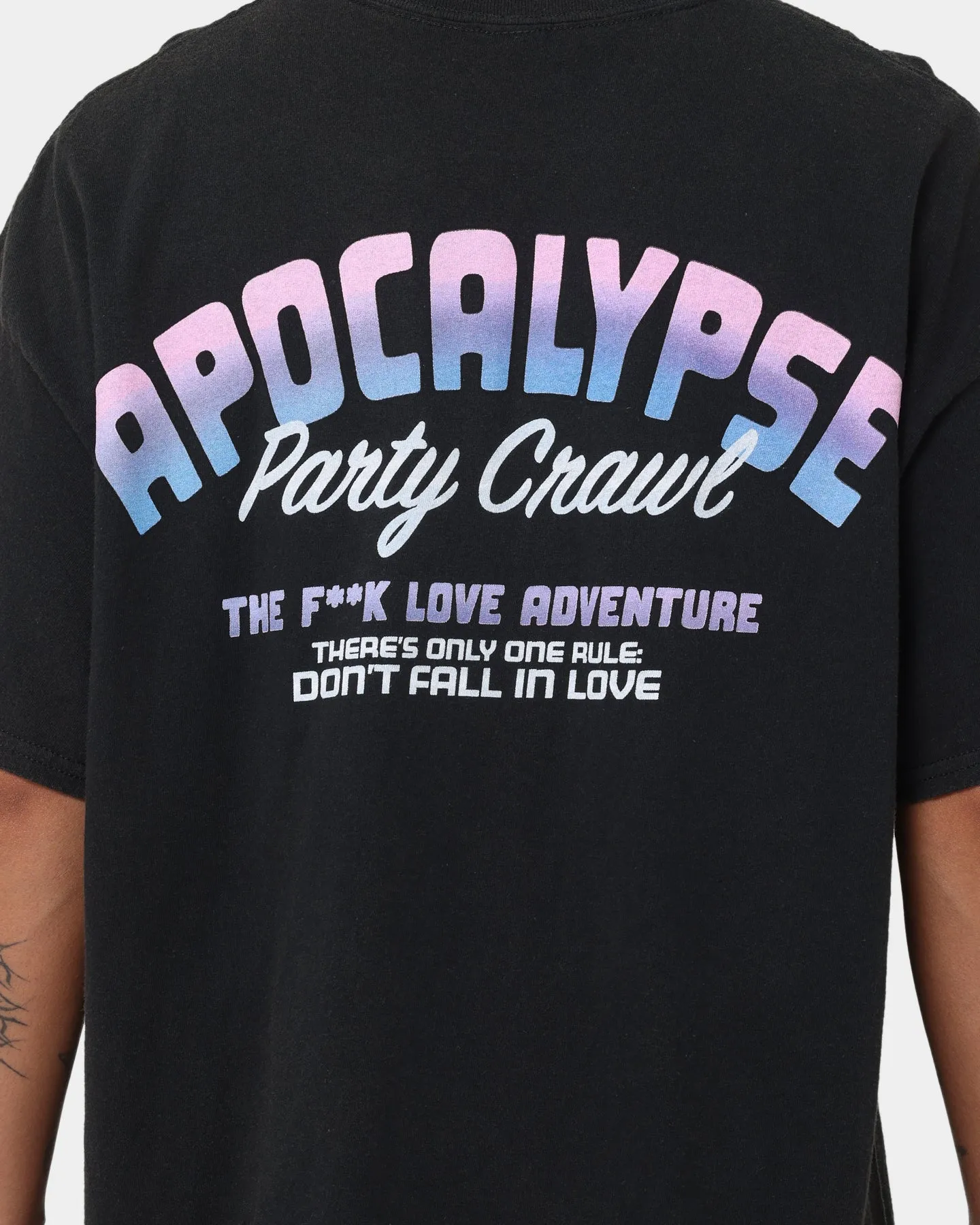 Lightweight Construction Goat Crew X Rick And Morty Apocalypse Vintage T-Shirt Black Wash
