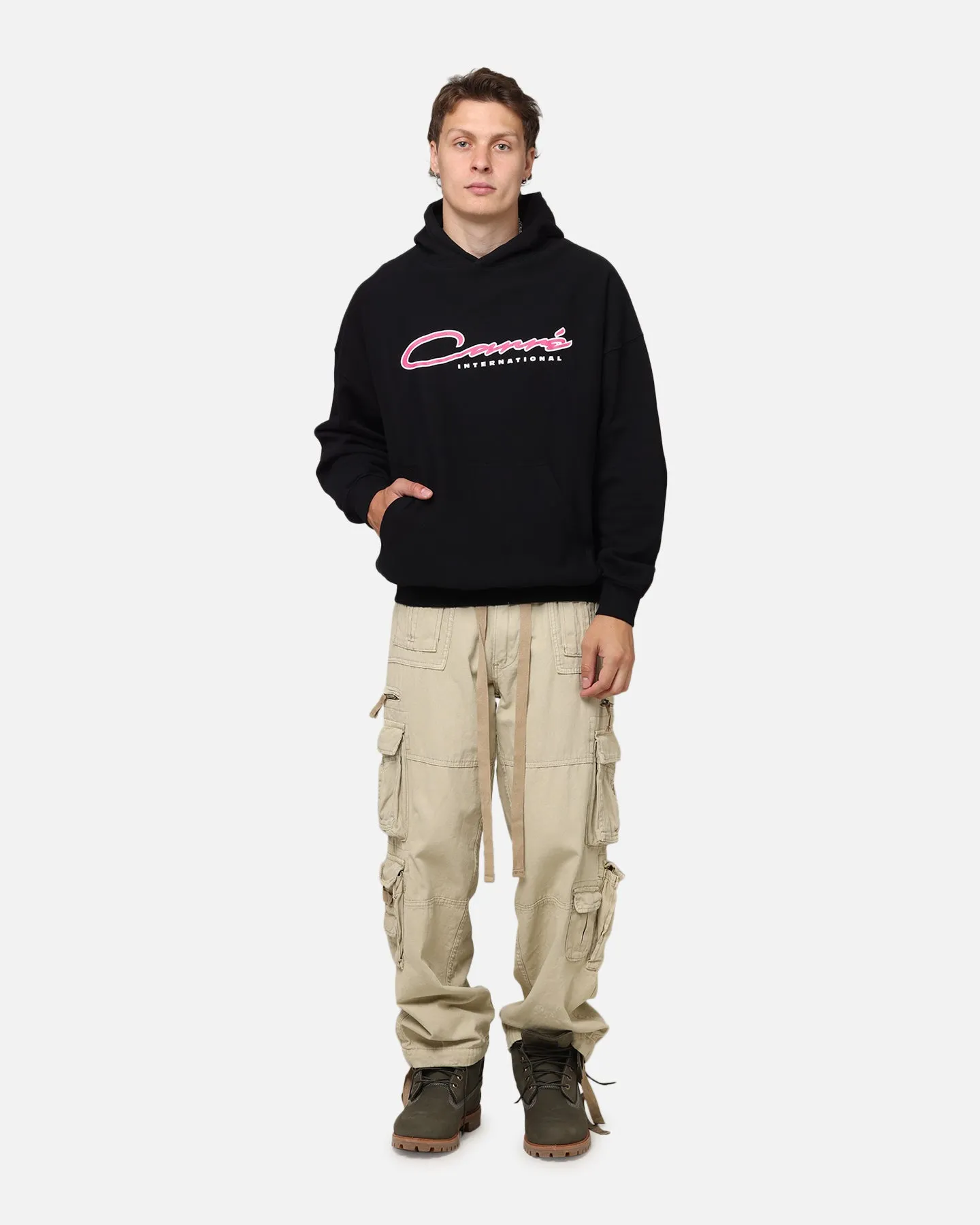 performance costume Carre Race Script Hoodie Black